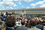 Dedication ceremony marking the start of construction on the Pentagon Memorial