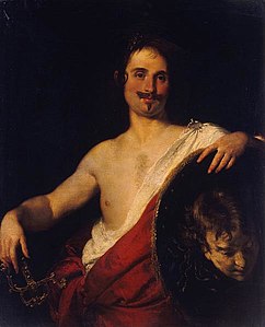 Bernardo Strozzi, Portrait of Correggio as Perseus, c. 1631