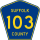County Route 103 marker