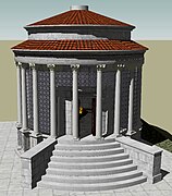 Reconstrucción digital del Templo de Vesta