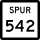 State Highway Spur 542 marker