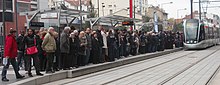 Affluence à la station Villejuif - Louis Aragon le jour de l'inauguration le 16 novembre 2013.