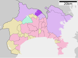 Map of Chūō-ku, Sagamihara