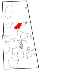 Location within Adair County and the state of Oklahoma