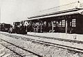 Cérémonie d'ouverture dans l'ancienne gare de Banshū-Akō par la compagnie ferroviaire Akō, le 14 avril 1921