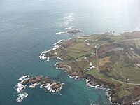 Vue aérienne du phare de Mannez