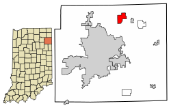 Location of Leo-Cedarville in Allen County, Indiana.