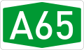 A65 motorway shield