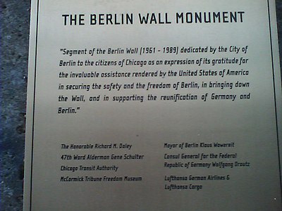 A closeup on the marker of the wall.