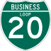 Business Interstate 20 marker