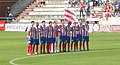 O CD Lugo antes dun partido fronte ao Córdoba CF no Estadio Anxo Carro