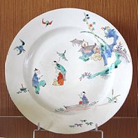 Chantilly porcelain plate, Kakiemon style, 1725–1751