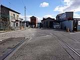 敷地売却後の知立連絡線跡 （2022年）