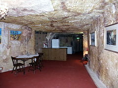 Une maison troglodyte à Coober Pedy (Australie-Méridionale).