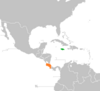 Location map for Costa Rica and Jamaica.