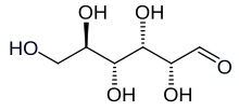 Strukturformel der offenkettigen D-Glucose