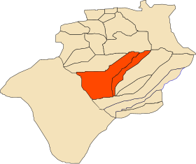خريطة تبين موقع دائرة بني عباس (بلديتي بني عباس وتامترت) ضمن ولاية بشار