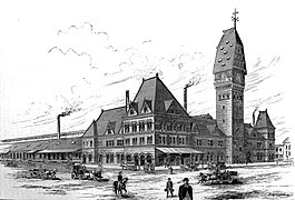 Dearborn Station, etwa 1886