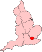 Greater London shown within England