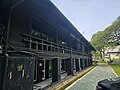 Shamusho backside. Wooden railings on what was formerly a balcony still visible