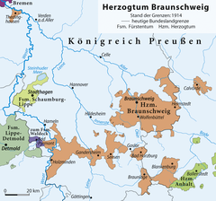 ブラウンシュヴァイク公国の版図