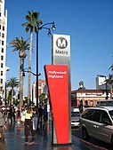 Los Angeles Metro Rail station in Hollywood
