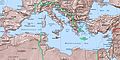 Map of Italian Mediterranean during the summer of 1942 AD