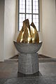 Baptismal font made by stonecutter Elving Nilsson