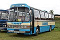 Duple Dominant II bodied Bedford YMT. This coach has the early style of Dominant II grille and a raised "Bristol dome" destination/operator name display above the windscreen.