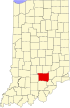 State map highlighting Jackson County