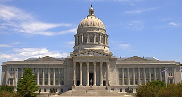 Missouri State Capitol, south façade.