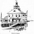 Clubhouse "Station No. 6" of the New York Yacht Club c. 1890s at Newport, RI