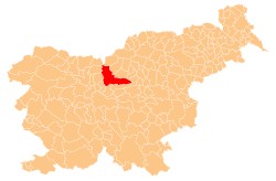 Location of the Municipality of Kamnik in Slovenia