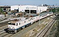 Locomotoras 269-401 y 269-406 con librea de Grandes Líneas y Renfe Operadora, respectivamente.