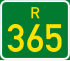 Regional route R365 shield