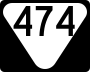 State Route 474 marker