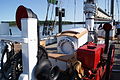 Sherman Zwicker, a wooden auxiliary schooner moored at the Maine Maritime Museum in Bath, Maine, USA