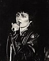 Siouxsie Sioux of the English punk group Siouxsie and the Banshees.