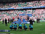 St Helens fêtant le titre de la Challenge Cup en 2006.