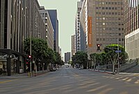 Aperçu du centre-ville de Los Angeles, théâtre premier de l'histoire.