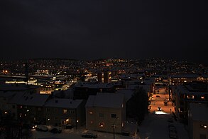 纳尔维克市区夜景