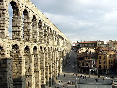 Aqueduct of Segovia, by Manuel González Olaechea y Franco (edited by Paulcmnt)