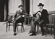Giacomo Puccini with conductor Arturo Toscanini