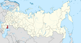 Die ligging van Astrachan-oblast in Rusland.