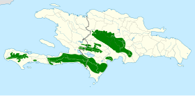 Distribución geográfica de la familia Calyptophilidae.