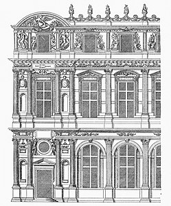Drawings for Lescot Wing of the Louvre by Jacques I Androuet du Cerceau