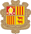 Coat of arms of the principality of Andorra (1607).