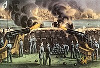 Bombardement du fort par les confédérés