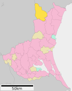 Location of Daigo in Ibaraki Prefecture
