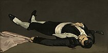 愛德華·馬奈的《死去的鬥牛士（英语：The Dead Man (Manet)）》，75.9 × 153.3cm，約作於1864年，來自喬瑟夫·爾利·韋德納的收藏。[56]